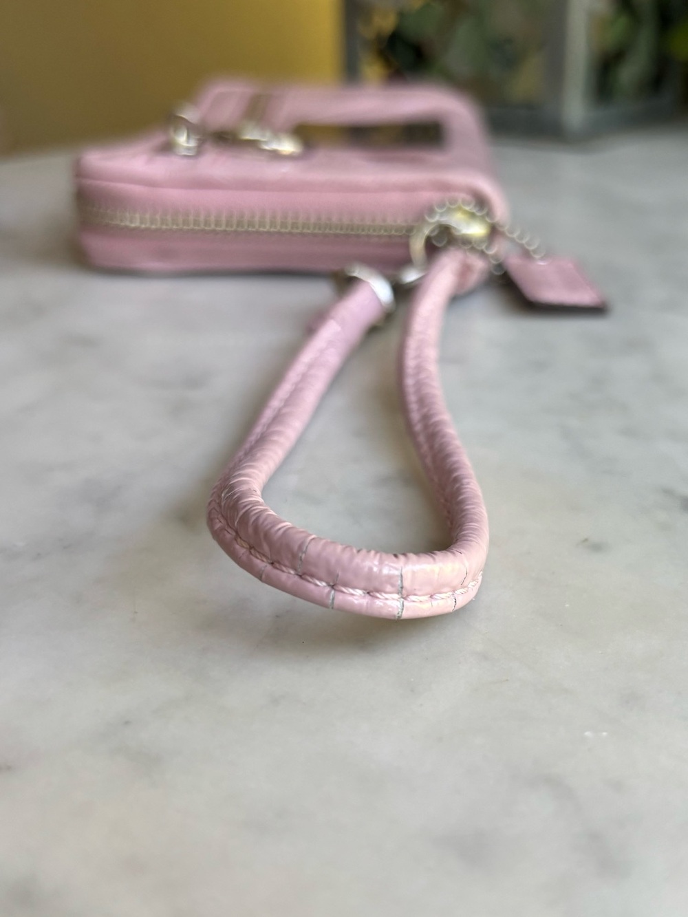 Coach Pale Pink Poppy Leather Wristlet with Silver Tone Accents - Picture 10 of 12